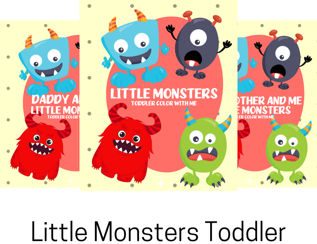 Little monsters coloring book