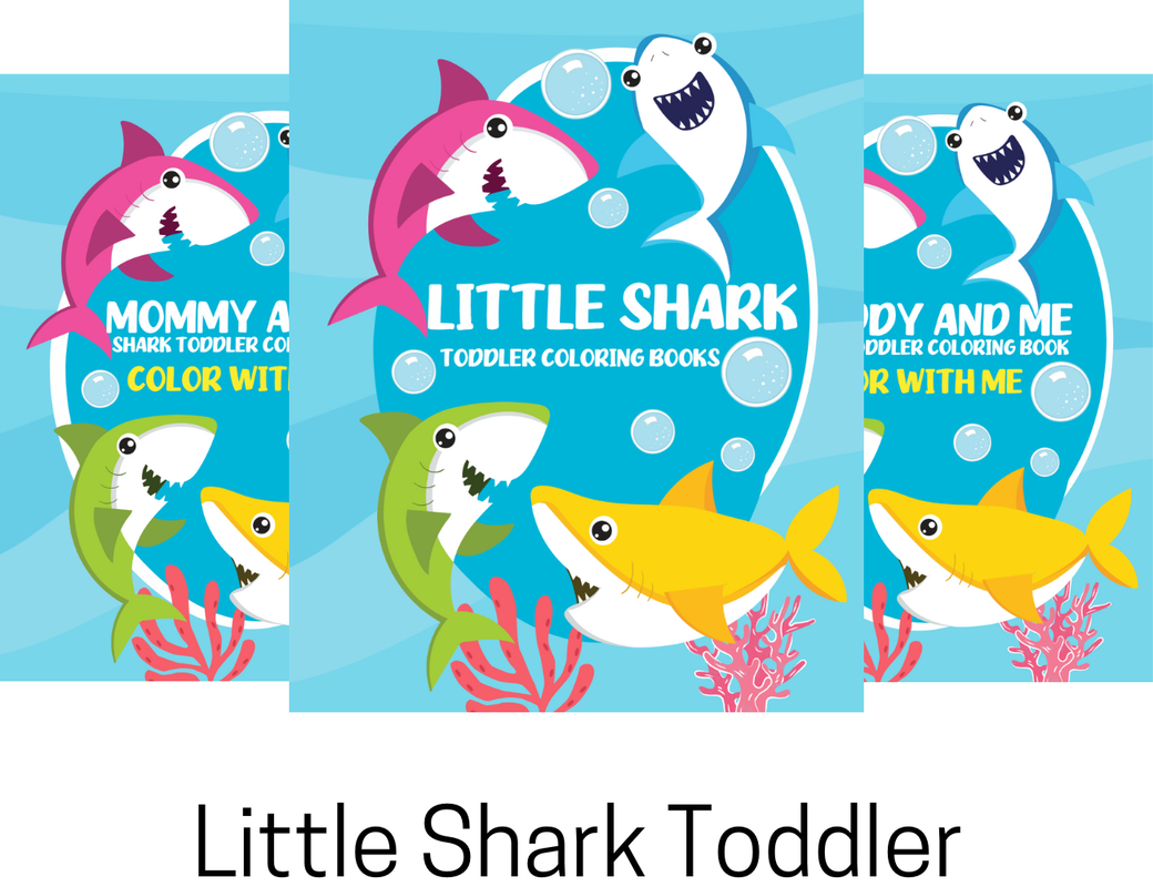 Little shark coloring book