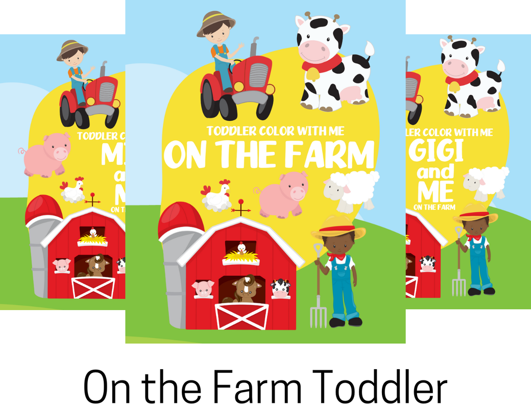 On the farm coloring book